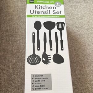 Nonstick Safe Kitchen Utensil Set - Black